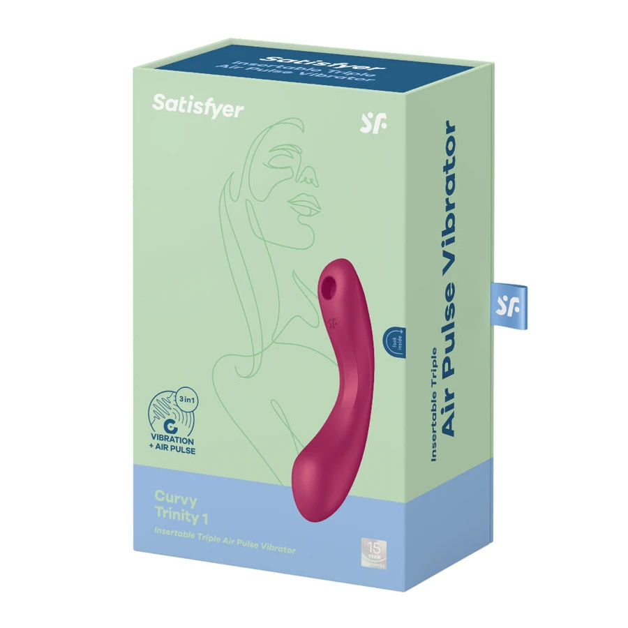 SATISFYER - CURVE TRINITY 1 AIR PULSE VIBRAZIONE GRIGIO